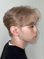 ノラキチジョウジ(NORA KICHIJOJI)&nbsp;メンズ韓国ヘアセンターパートケアミルクティーベージュブリーチ