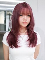 シオン(shion)&nbsp;ロング顔周りレイヤー前髪カットブリーチ_F30910