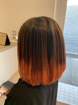 アズールサン 草加西口店(azule-sun)&nbsp;グラデーションカラー,ハイライトデザイン,オレンジ【草加】