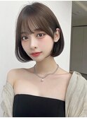ショートボブ韓国ボブ韓国ヘアボブレイヤーカット顔周りカット