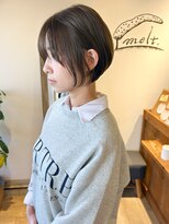 メルト 吉祥寺(melt)&nbsp;高塚/大人可愛いショートボブオリーブベージュシースルー吉祥寺