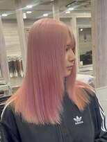 ヘアーエクステンド エフ 渋谷(f)&nbsp;ペールピンク/ピンクカラー/レイヤーカット