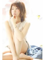 ヘアメイク ノワール(hair make noir)&nbsp;ショートバング×ナチュラルパーマ