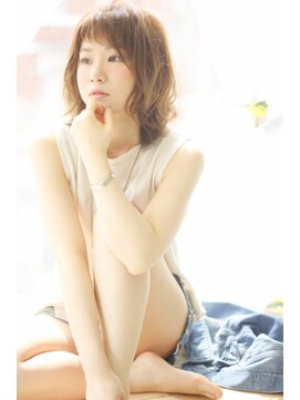 ヘアメイク ノワール(hair make noir) ショートバング×ナチュラルパーマ