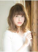 【Lond printemps水野】なみウェーブが大人かわいい無造作ミディ