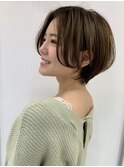 【佐藤健太郎】大人かわいいグレージュハイライトショートボブ