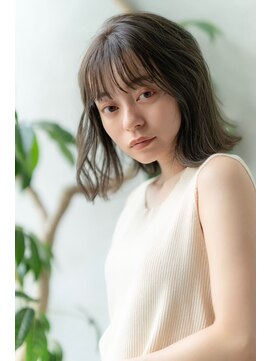 オースティン 門前仲町(AUSTIN) 大人かわいい前髪セシルカットココアブラウンフリンジウェーブ