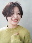 センター分け大人ショート