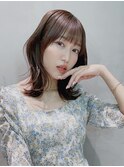 韓国風スタイル_グレージュカラーボブウルフ_28691