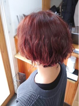 クラウドナイン(CLOUD Nine) マニッシュボブパーマ×ピンクブラウン