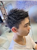 ソフトツーブロックアップバング