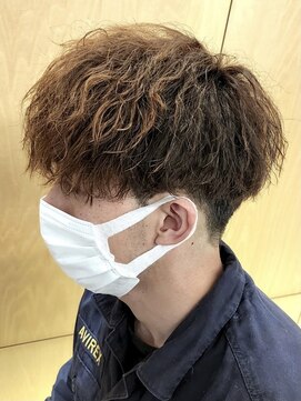 ニアウ 太田店(Niau) ツイストスパイラルパーママッシュメンズパーマ波巻きパーマ