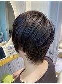 暗髪×ショート