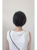 前髪なし丸みショート