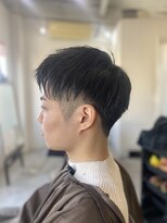 ソイクフ 高田馬場店(SOY-KUFU)&nbsp;MEN’S HAIR マッシュパーマのアッシュブラック