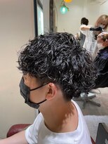 ヘアリゾート エーアイ 原宿(Ai for men) 黒髪ショート×ツイストスパイラル/ツーブロック/メンズ/カラー