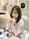 大人かわいい韓国風レイヤーボブ 梅田/韓国風/髪質改善