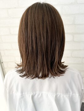 ルノン フィージュ(LUNON fieju) 鎖骨下外ハネボブ/髪質改善/ベージュ/軽やかボブ/熊本美容室