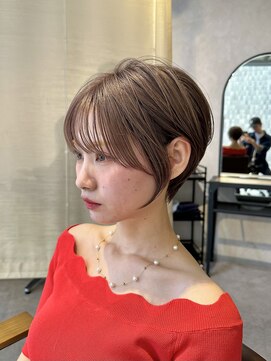 ナンバー 六本松(Number) 大人可愛い30代40代丸みショートボブ/ハイライト/インナーカラー