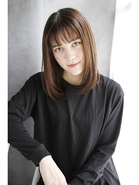 シュシュット(chouchoute) ワンレンボブルフ小顔ネビージュブリーチ縮毛矯正黒髪質改善/091