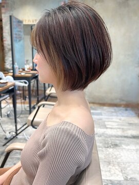 アフロート ルヴア(AFLOAT RUVUA) みねスタイル♪ 前下がり ひし形 ショートボブ 30代 40代 50代