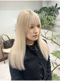 ◎ブロンドハイトーンカラーデザインカラーアンブレラカラー金髪