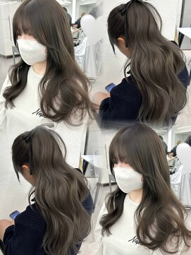 アマトウキョウスマートサロン(AMA TOKYO×Smart Salon) オリーブグレージュ  アッシュグレー  透明感カラー