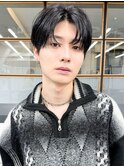 韓国風シャドウパーマセンターパートコンマヘア(清水)