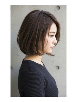 クリー(cree) 20代30代40代大人丸みショートボブ×前髪あり