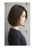 20代30代40代大人丸みショートボブ×前髪あり