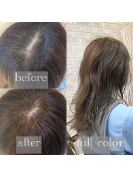 ヴィアスヘアー(vias hair) 【白髪活かし】大人女性にオススメ♪やわらかベージュカラー