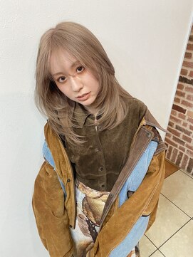 ラルガ 黒崎(Raruga) レイヤーカット/ダブルカラー/ブリーチ/バレイヤージュ/ベージュ