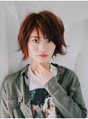 【錦糸町美容院Agate】カシスレッド×マッシュこなれヘアh
