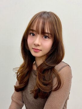 ヒュー 広島(HEW) かわいいシースルーバング韓国くびれレイヤーハッシュカット