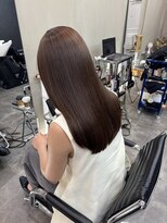 ファビ 渋谷(Fab)&nbsp;くびれヘア/暗めカラー/アプリコットオレンジ/縮毛矯正