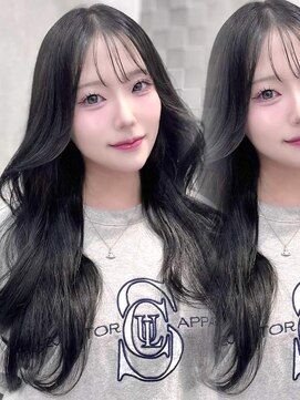 ジェム リット(GEM lit) 《LUNA》ブルーブラック/ツヤカラー/くびれ巻き