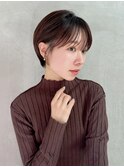 丸みショートボブ/カーテンバング/顔周りカット/■26