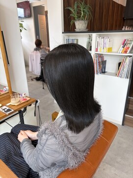 アムレヘアーエタ(amule hair eta) 【amule hair eta】メテオカラー×暗髪