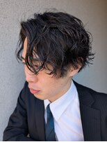 パウダーヘアー(powder hair)&nbsp;縦落ちパーマスタイル