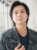 モッズヘア メン 上尾東口店(mod's hair men) かき上げ重めセンターパート短髪七三分けメンズカットa1上尾
