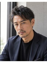 MEN's Baguz MEN'Sカット/ MEN'Sパーマ/ MEN'Sカラー 大人メンズ色気ニュアンスウェーブセンターパート