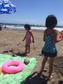 ヘアーサロン ビーンズ(hair salon BEANS)&nbsp;初めて子供たちを海に連れていきました！