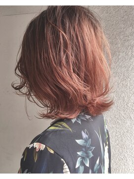 ヘアーアンドアトリエ マール(Hair&Atelier Marl) 【Marlお客様スタイル】オレンジカラーの無造作ボブ