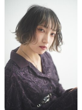 ソワン ドゥ ブレス 立花店(soin de brace) きりっぱなし外ハネアッシュボブ/小顔