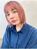 kisaiBUZZ＊西川史浩 ピンク×オン眉フリンジバング