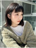 切りっぱなしボブ/ショートヘア[髪質改善/ハイライト] 
