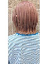 シャンティ 平岸店(Shanti)&nbsp;外ハネボブ　☆ハイトーンコーラルピンク☆　　松本　崇