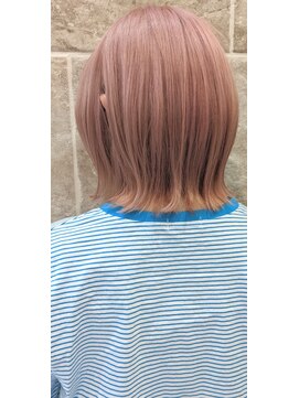 シャンティ 平岸店(Shanti) 外ハネボブ　☆ハイトーンコーラルピンク☆　　松本　崇
