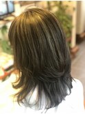 くびれヘア＋ハイライト