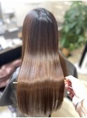 つるつる手触り抜群髪質改善ベージュナチュラルストレートロング